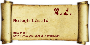 Melegh László névjegykártya