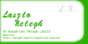 laszlo melegh business card