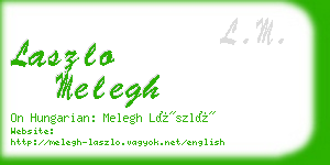 laszlo melegh business card